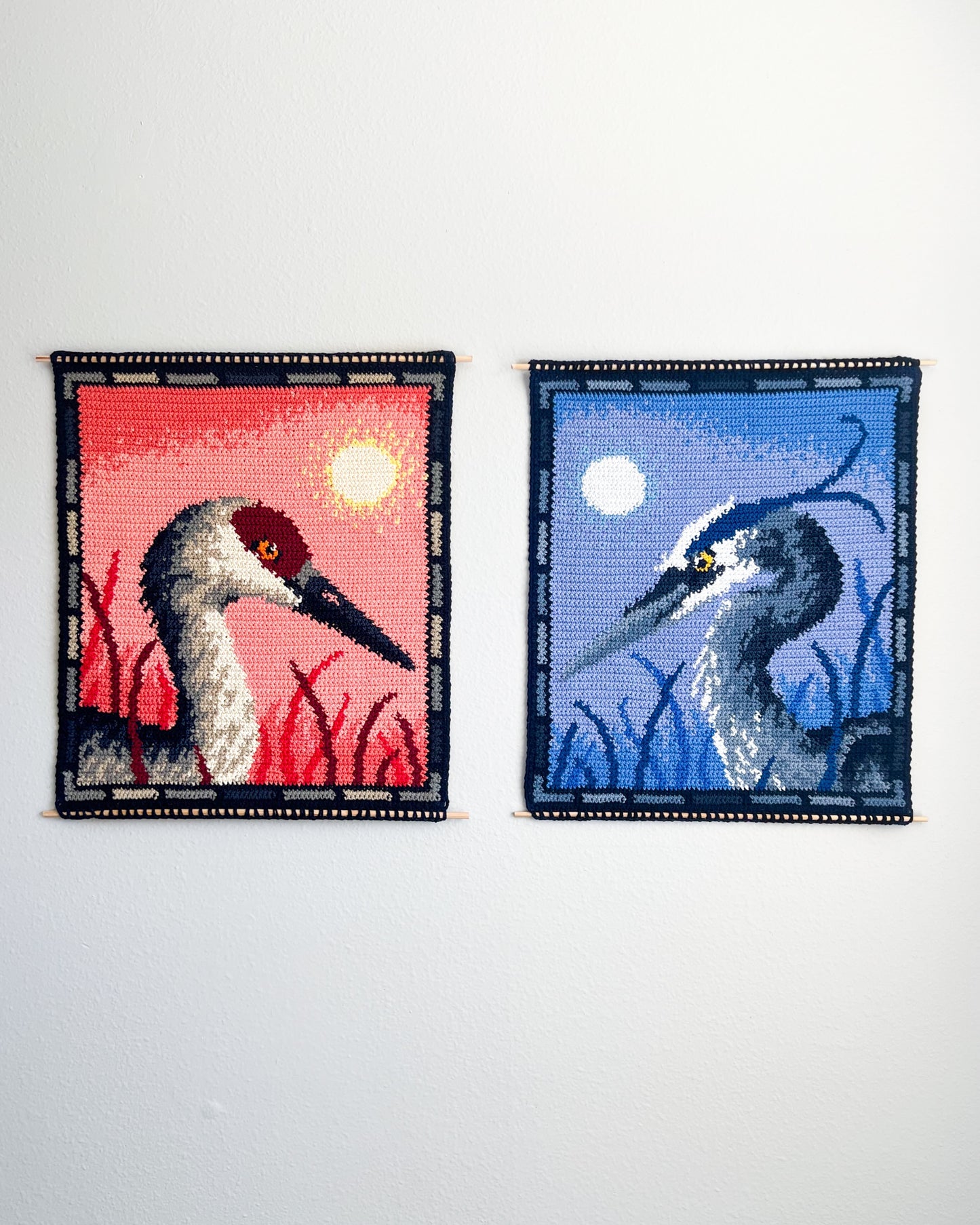 Sandhill Crane tapestry pattern