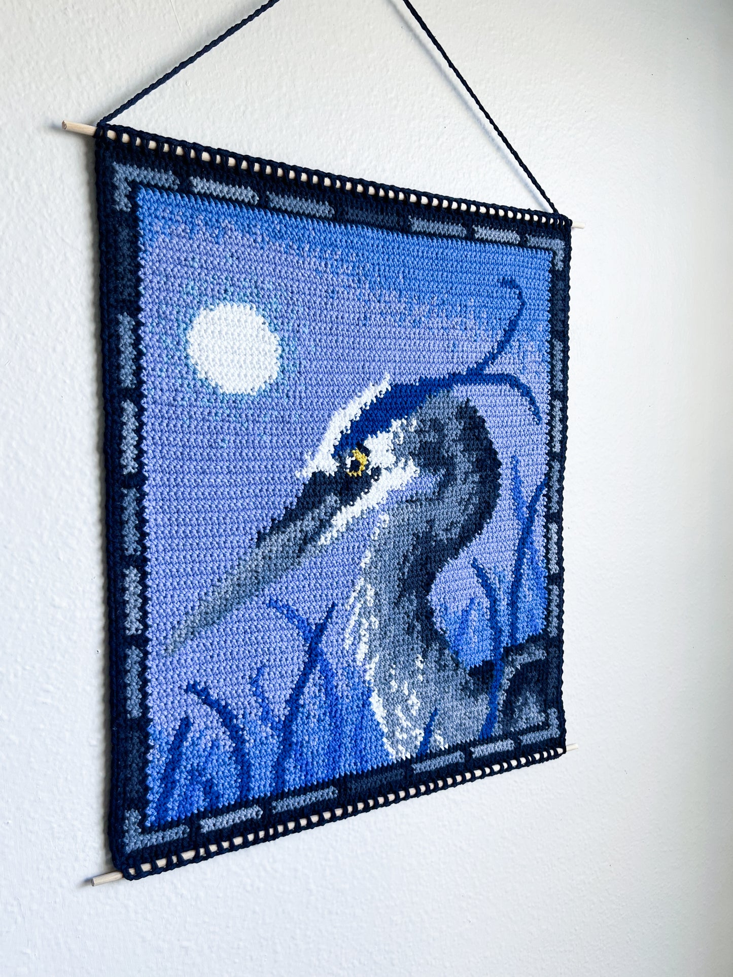 Great Blue Heron tapestry pattern