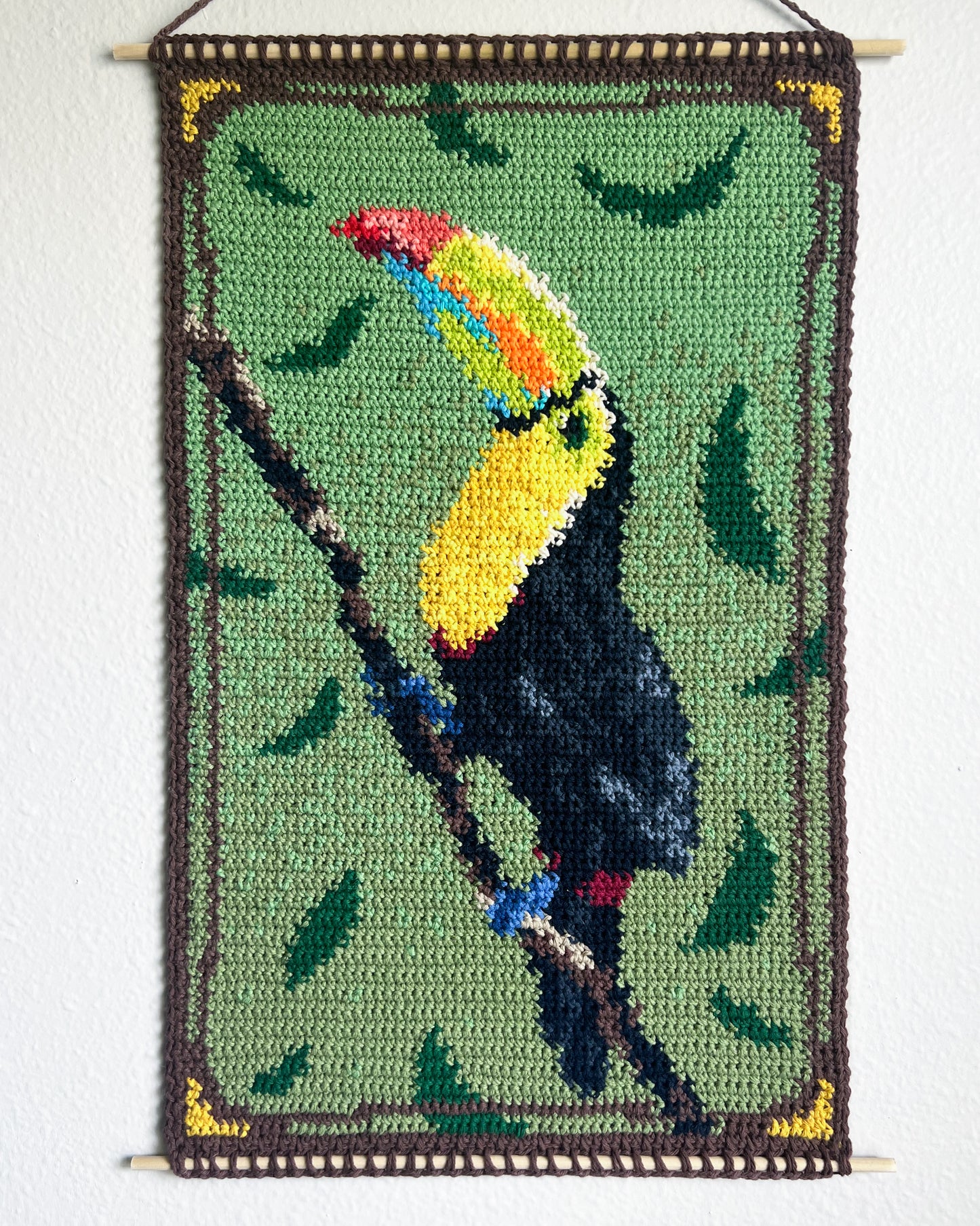 Keel-billed Toucan tapestry pattern