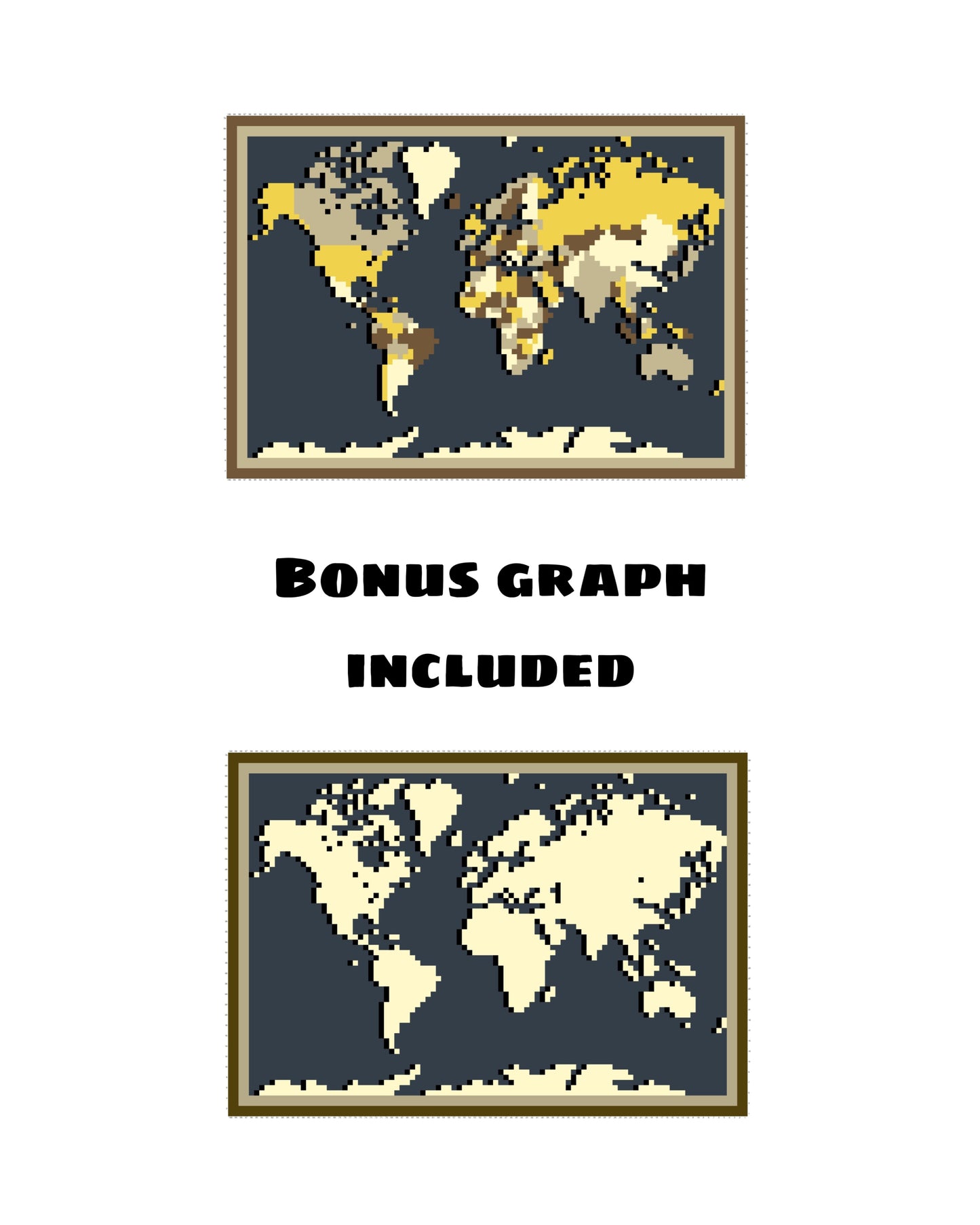 World Map tapestry pattern
