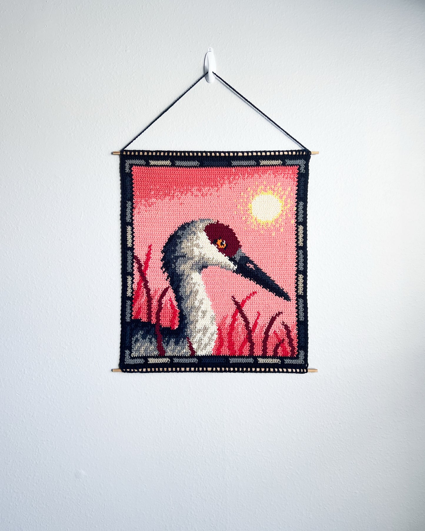 Sandhill Crane tapestry pattern
