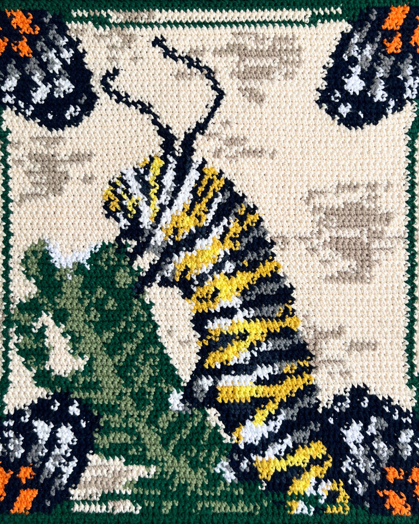 Monarch Caterpillar tapestry pattern