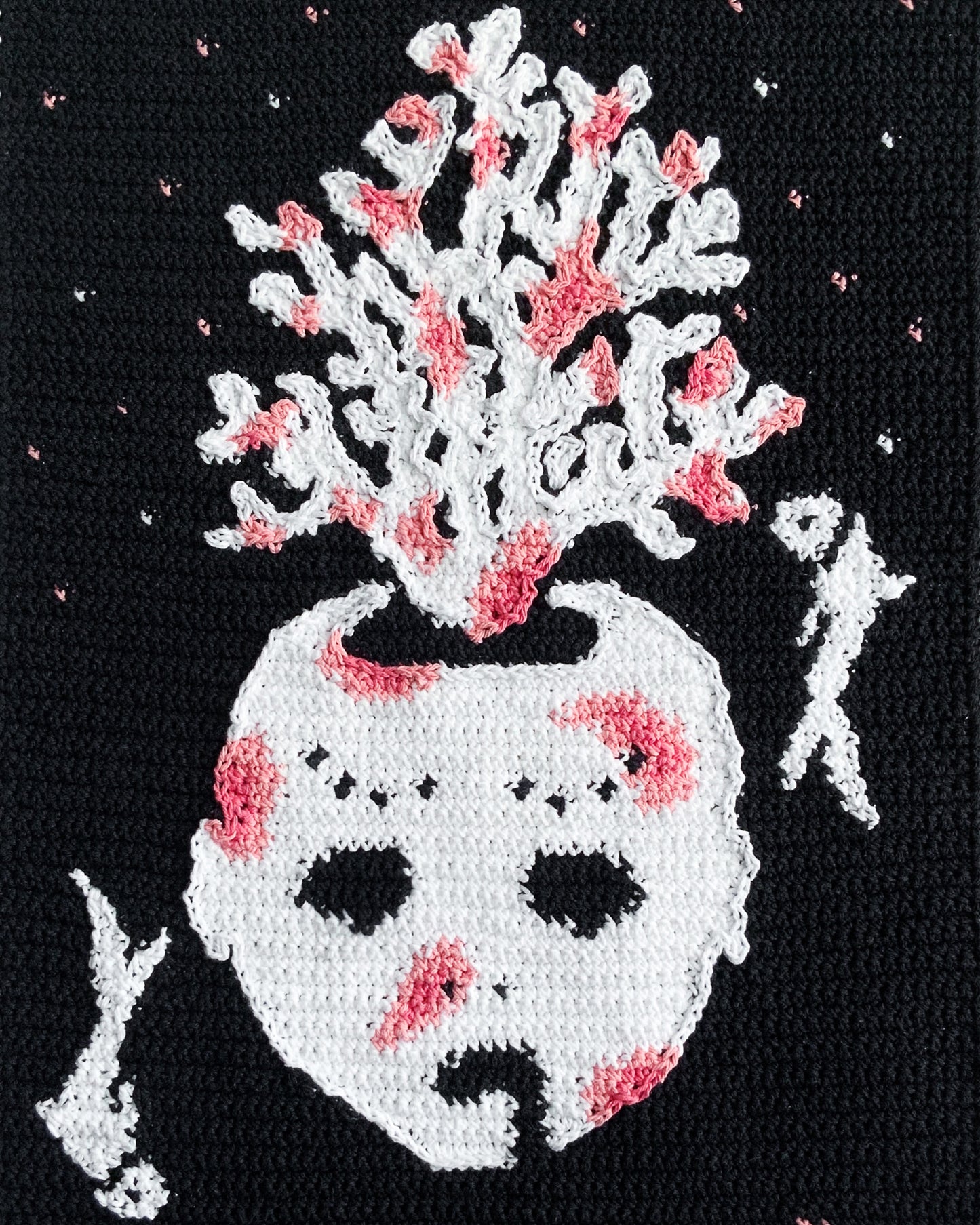 Bleached tapestry pattern
