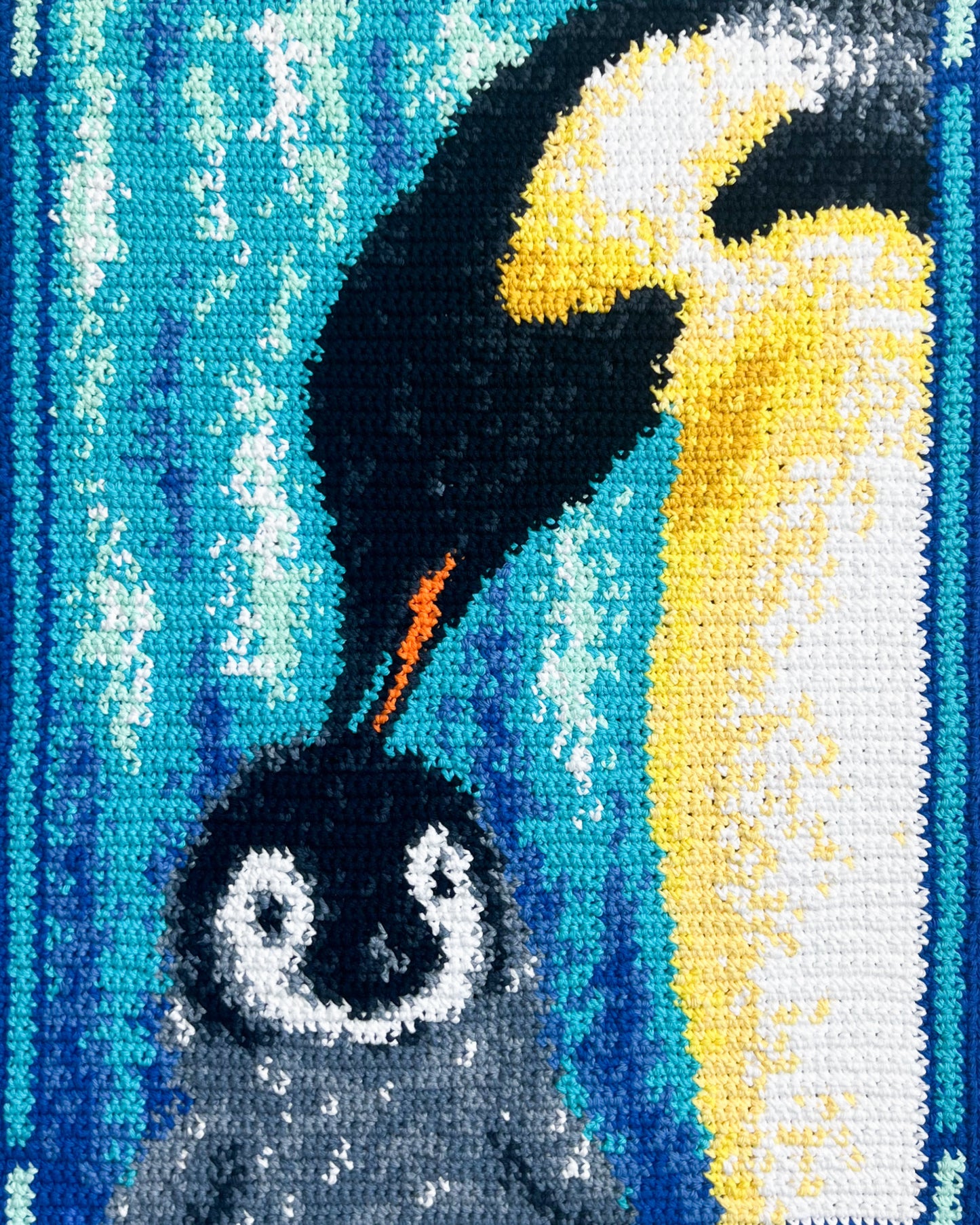 Emperor Penguins tapestry pattern