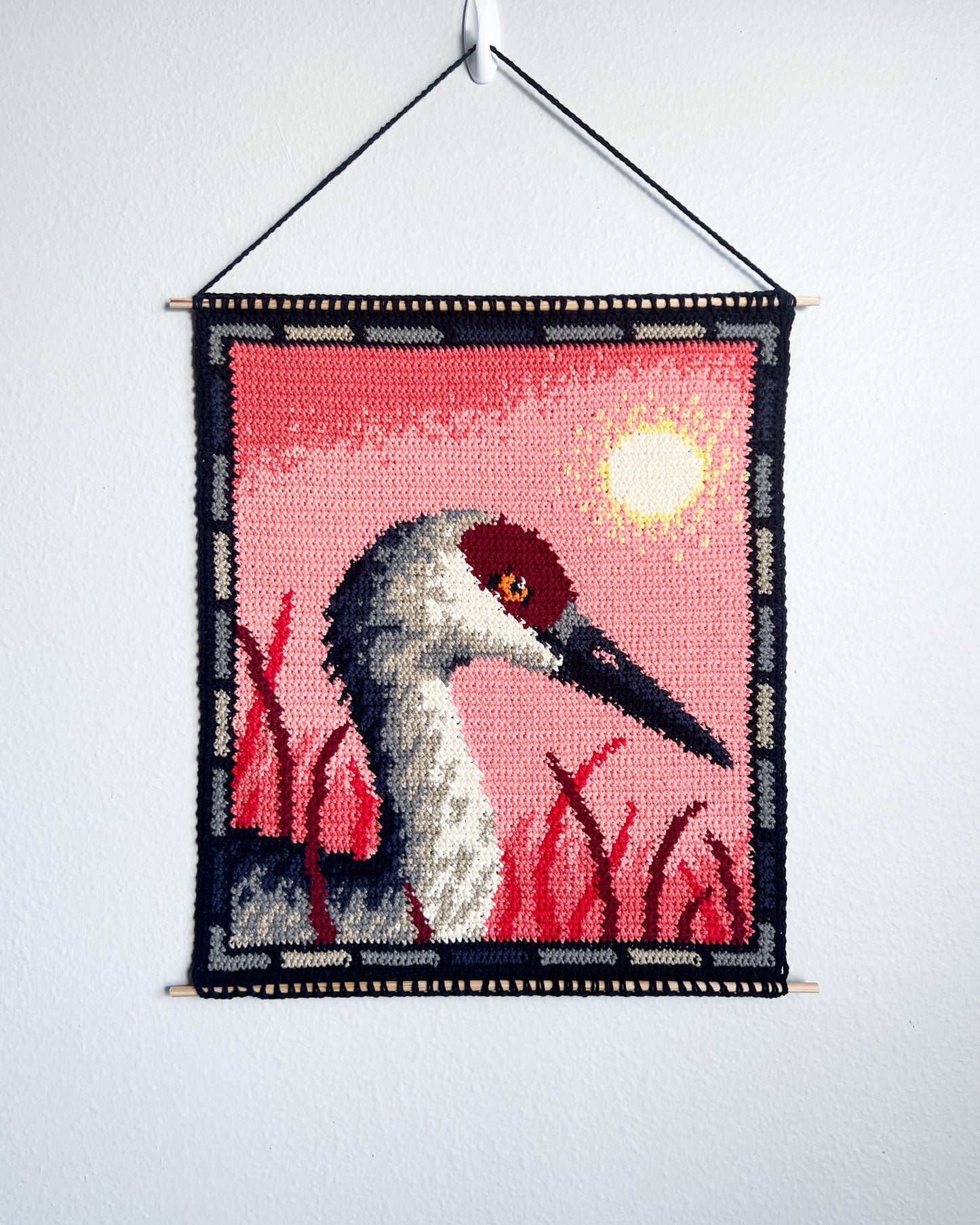 Sandhill Crane tapestry pattern