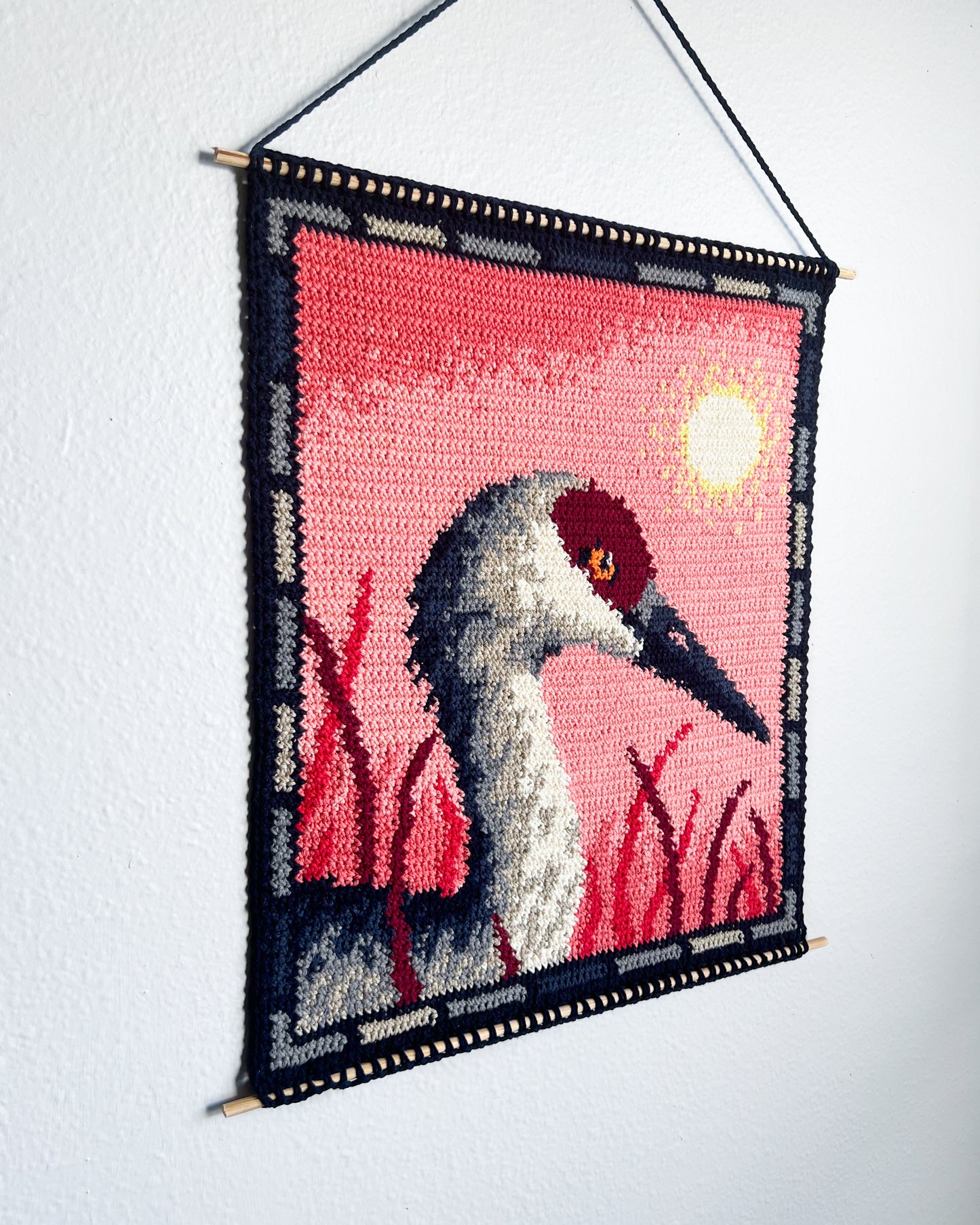 Sandhill Crane tapestry pattern