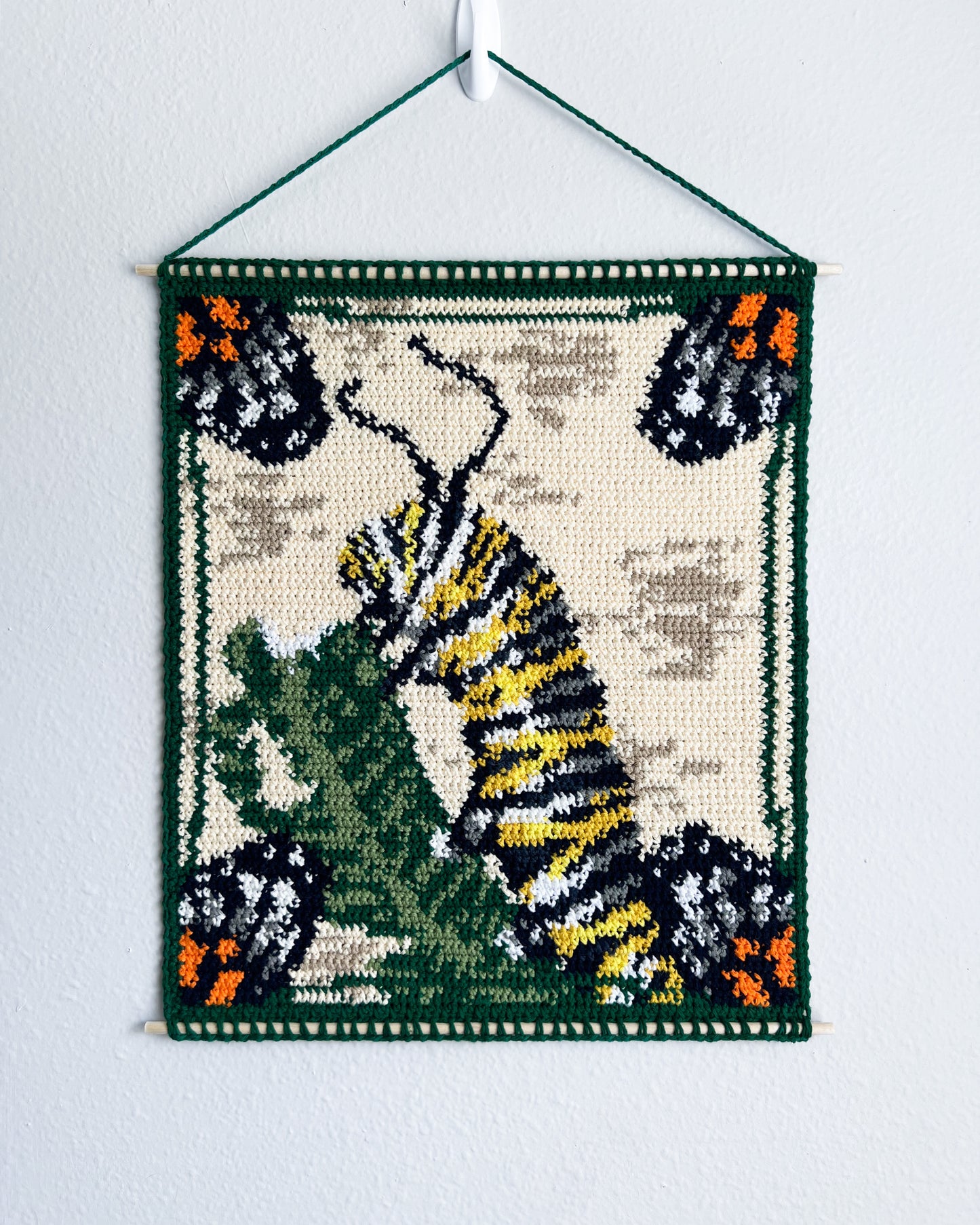Monarch Caterpillar tapestry pattern