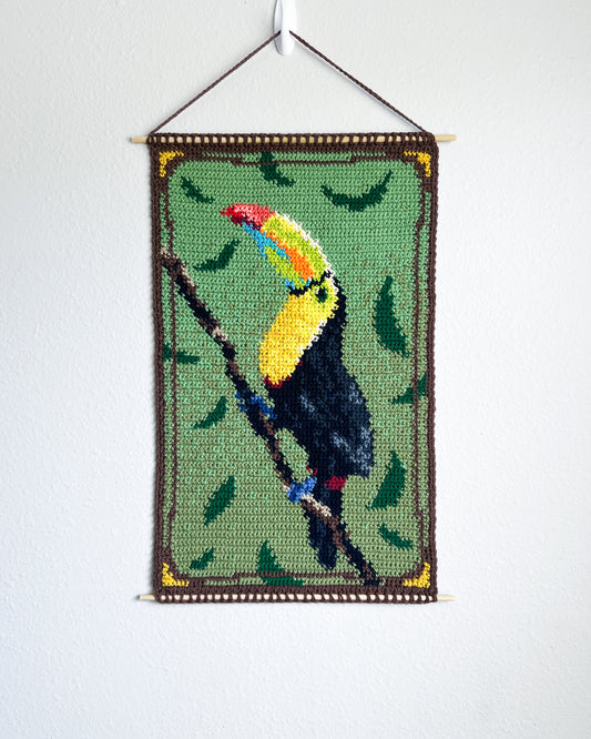 Keel-billed Toucan tapestry pattern