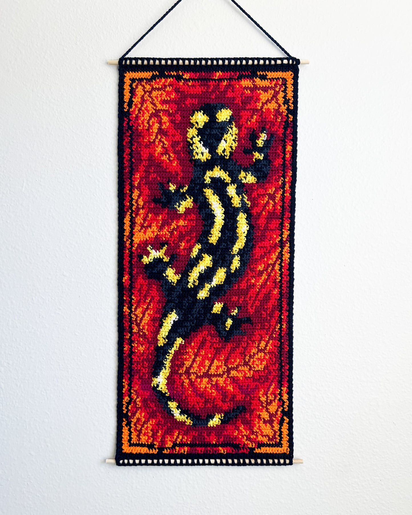 Fire Salamander tapestry pattern