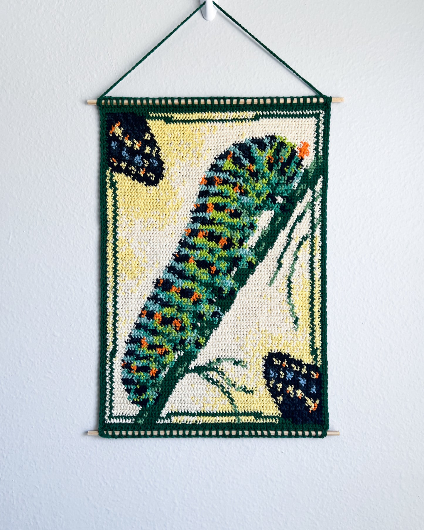 Swallowtail Caterpillar tapestry pattern