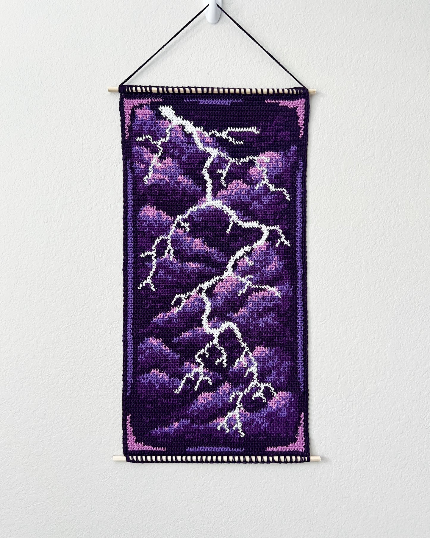 Purple Lightning tapestry pattern