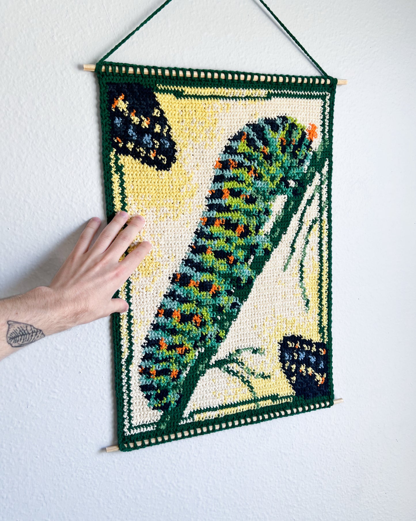 Swallowtail Caterpillar tapestry pattern