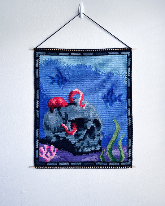 Skully tapestry pattern