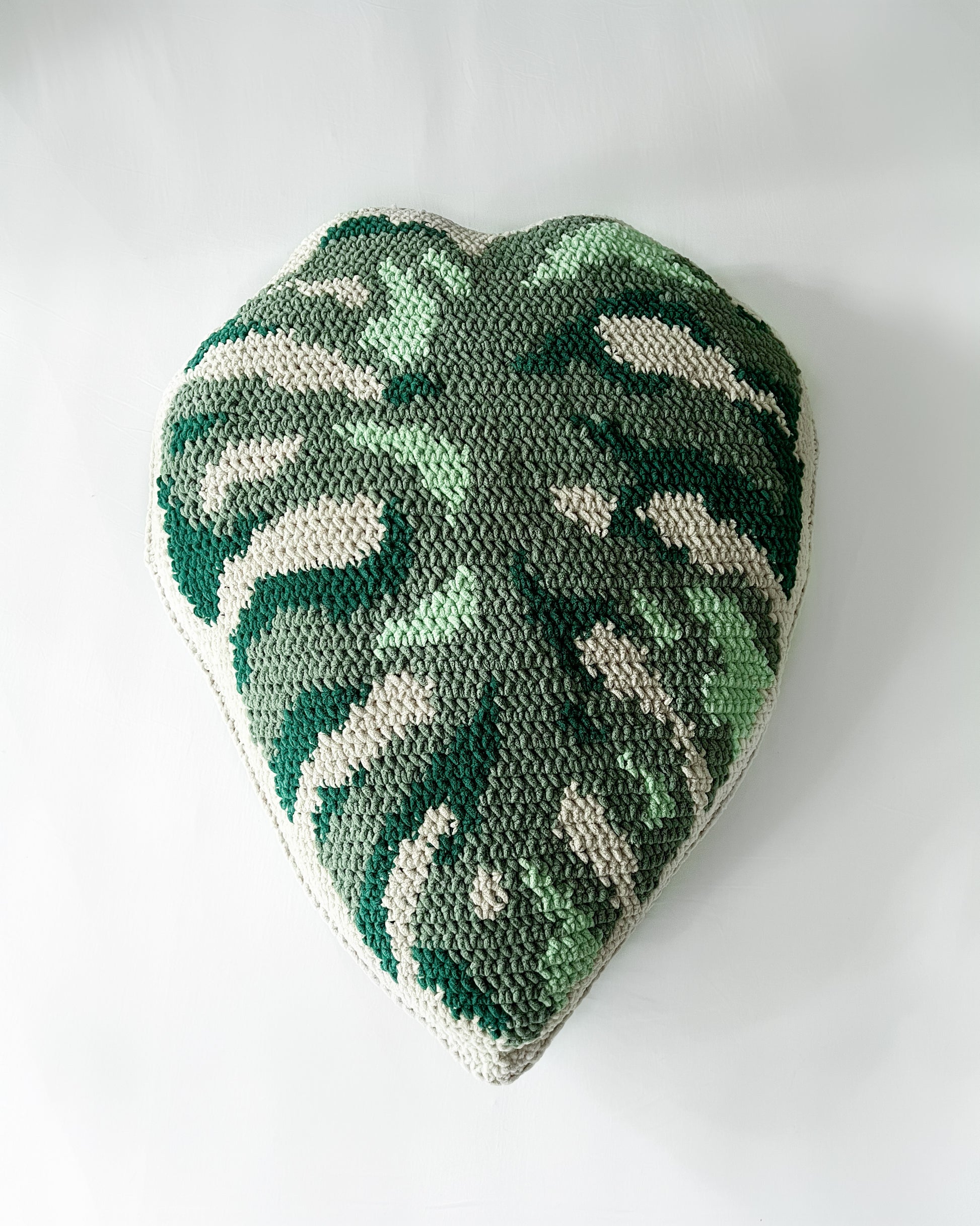 crochet monstera leaf pillow Monstera Pillow pattern – TyBailie