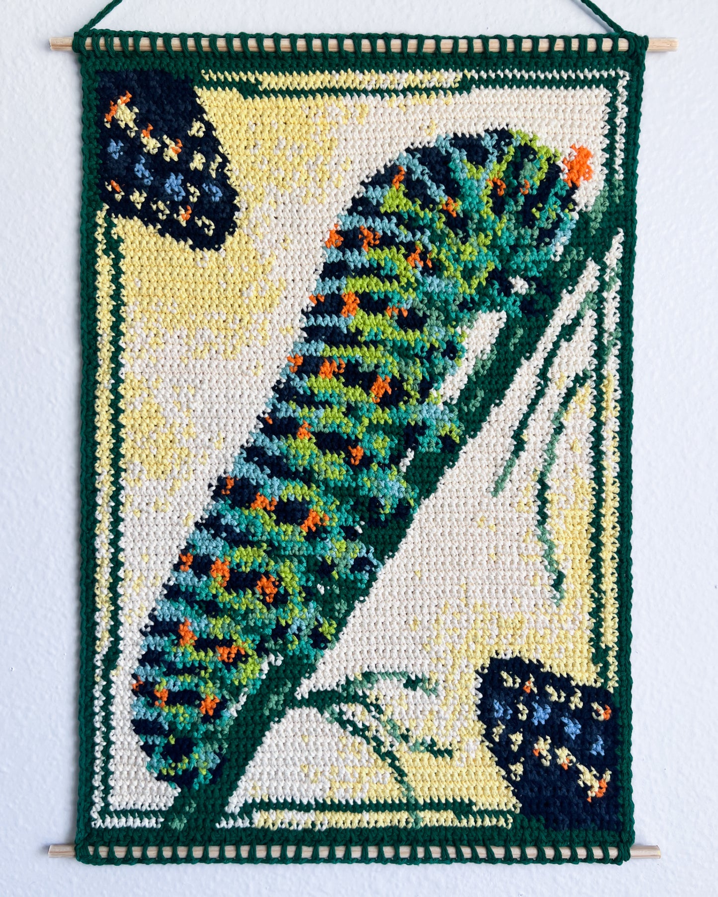 Swallowtail Caterpillar tapestry pattern