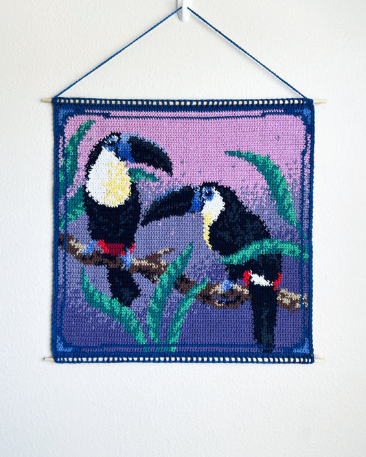 Channel-billed Toucan tapestry pattern