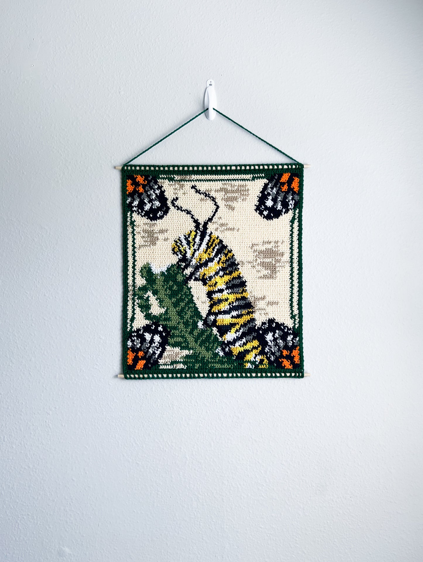 Monarch Caterpillar tapestry pattern