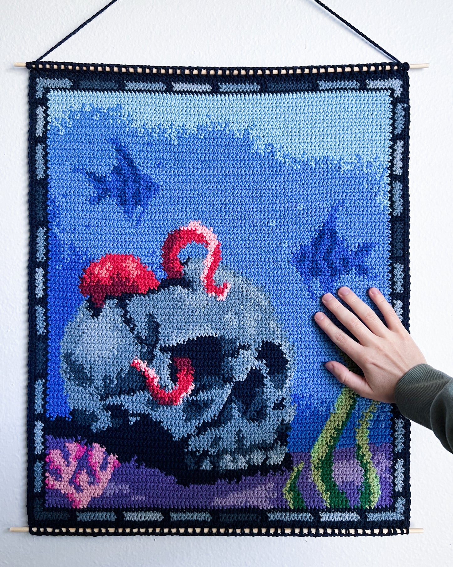 Skully tapestry pattern