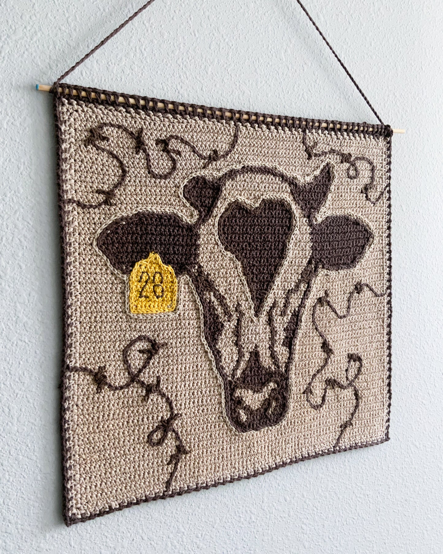 Cow tapestry pattern