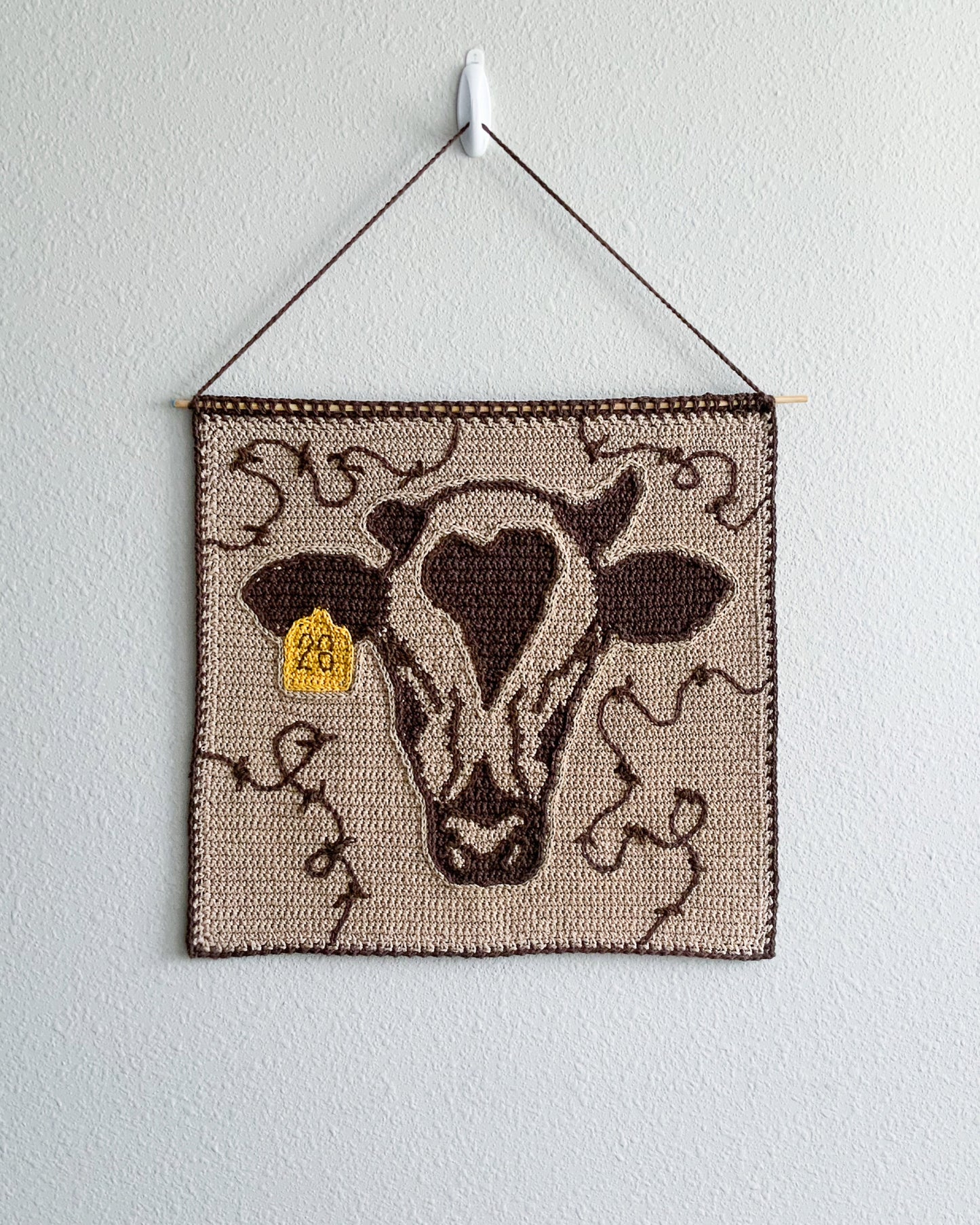 Cow tapestry pattern